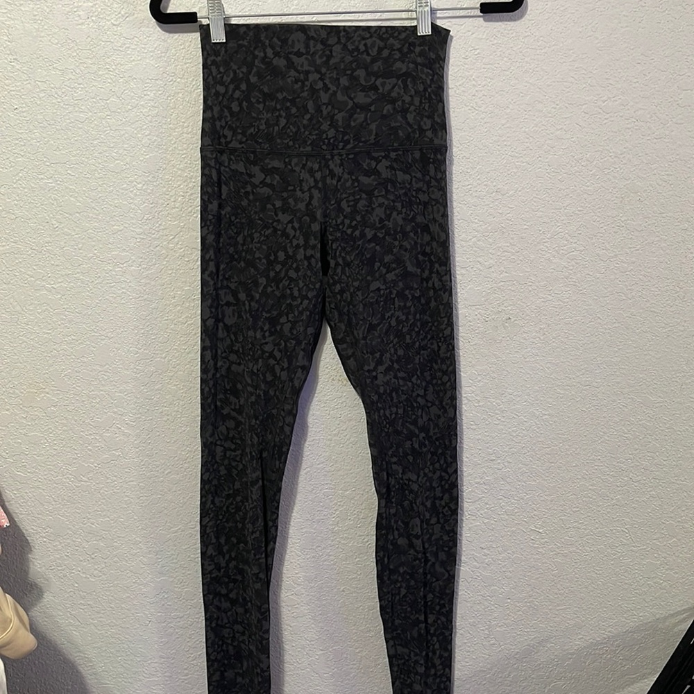 Black camo print align high rise leggings lululemon